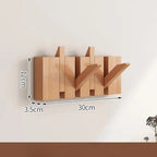 Foldable Natural Wood Piano Key Wall Hook Rack