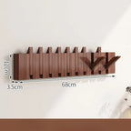 Foldable Natural Wood Piano Key Wall Hook Rack