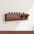 Foldable Natural Wood Piano Key Wall Hook Rack