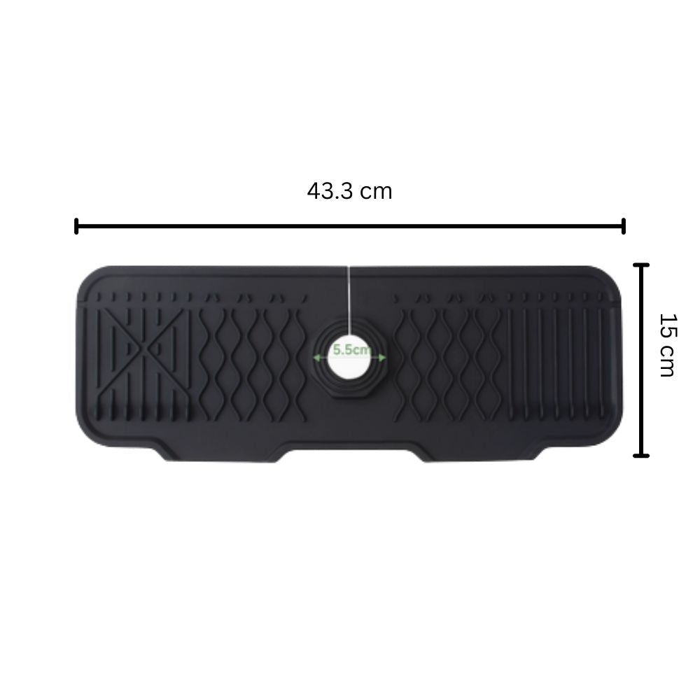 Foldable Sloped Rubber Sink Mat (Fits Most Taps)