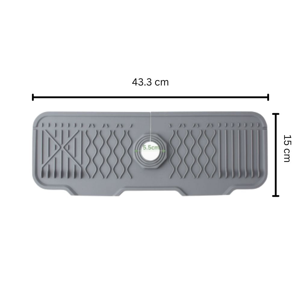 Foldable Sloped Rubber Sink Mat (Fits Most Taps)