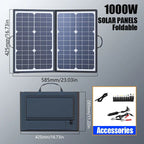 Foldable Solar Panel MPPT Smart Charging 1000W
