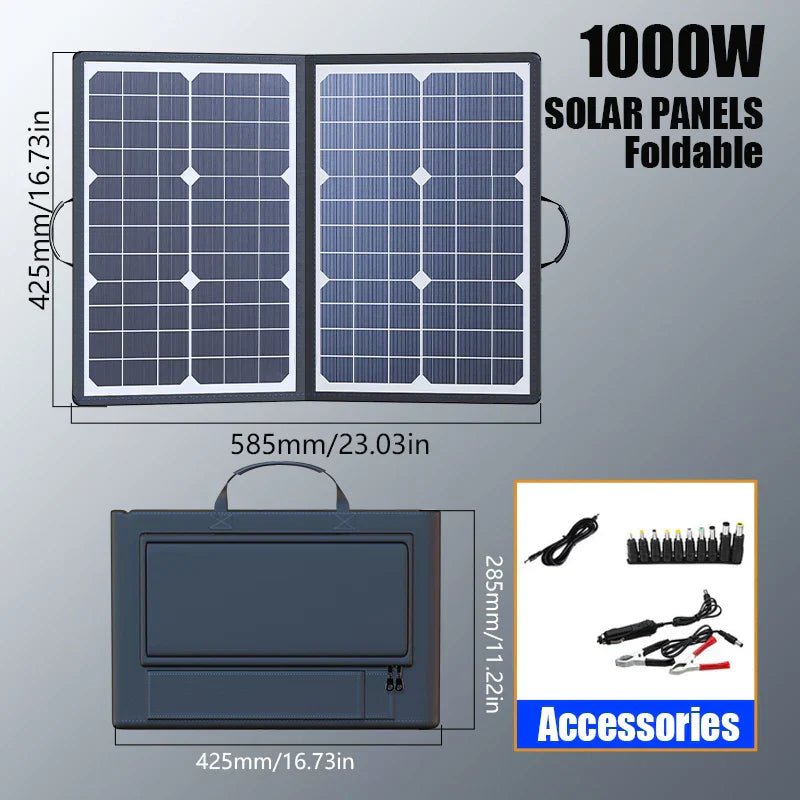 Foldable Solar Panel MPPT Smart Charging 1000W