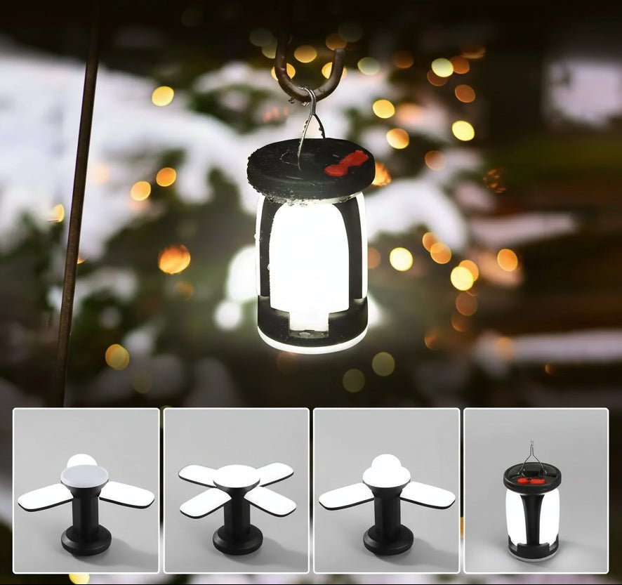 Foldable Solar & USB Camping Lantern (2400mAh)