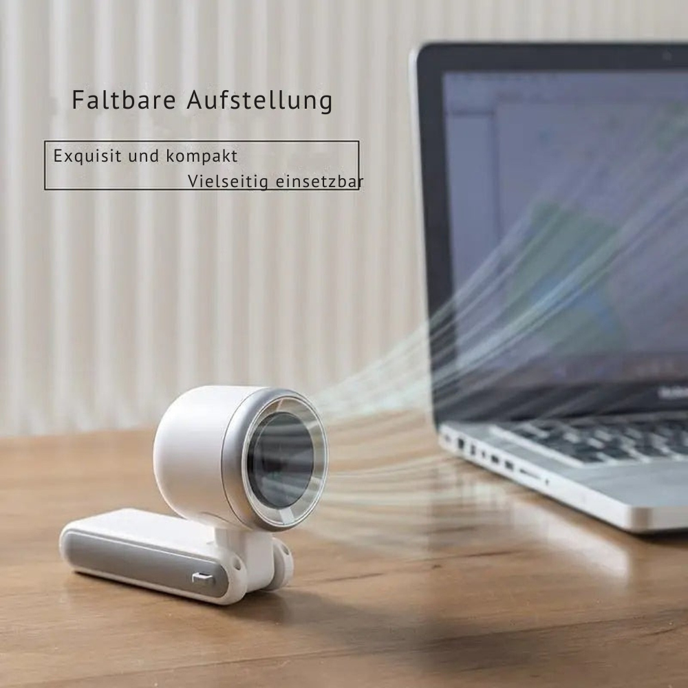 Foldable USB-Rechargeable Digital Fan (3-in-1)