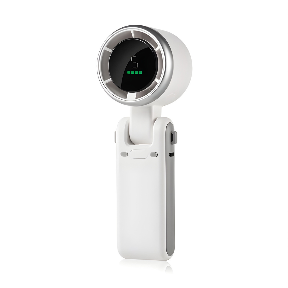 Foldable USB-Rechargeable Digital Fan (3-in-1)