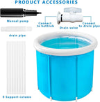 Folding Bathtub Portable Leakproof PVC Adult & Child