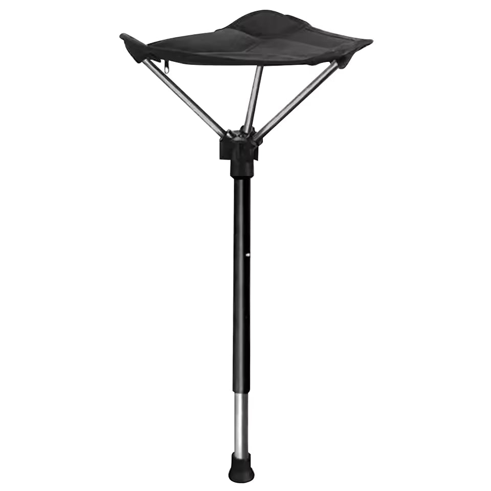 Folding Camping Stool Adjustable Height Lightweight Aluminum Frame