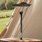 Folding Camping Stool Adjustable Height Lightweight Aluminum Frame