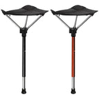 Folding Camping Stool Adjustable Height Lightweight Aluminum Frame