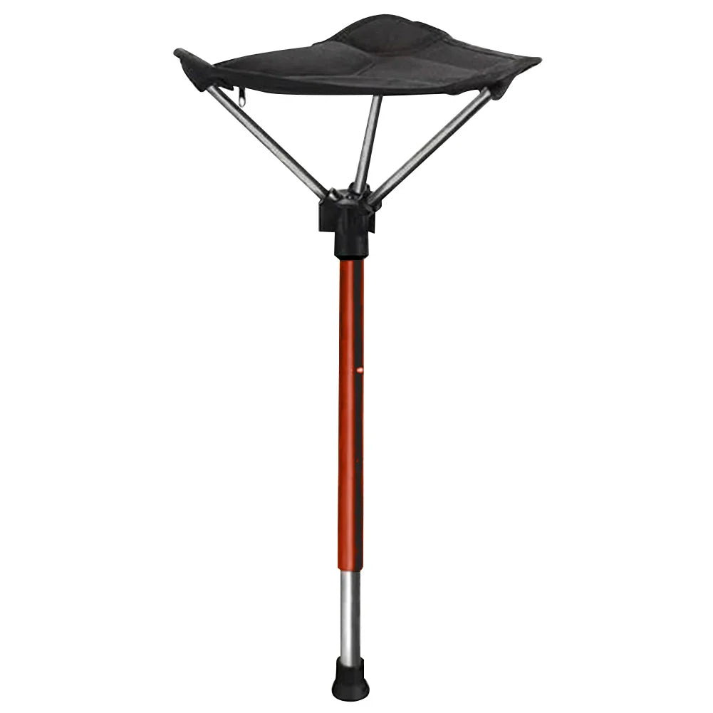 Folding Camping Stool Adjustable Height Lightweight Aluminum Frame