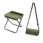 Folding Camping Stool Compact Foldable Steel X-Frame 331 lb