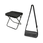 Folding Camping Stool Compact Foldable Steel X-Frame 331 lb