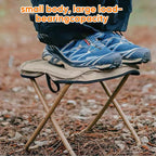 Folding Camping Stool Compact Foldable Steel X-Frame 331 lb