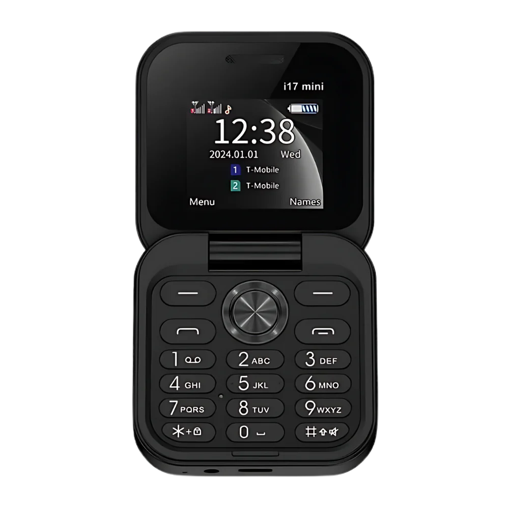 Folding Cell Phone Dual Nano SIM Compact 1000mAh Battery