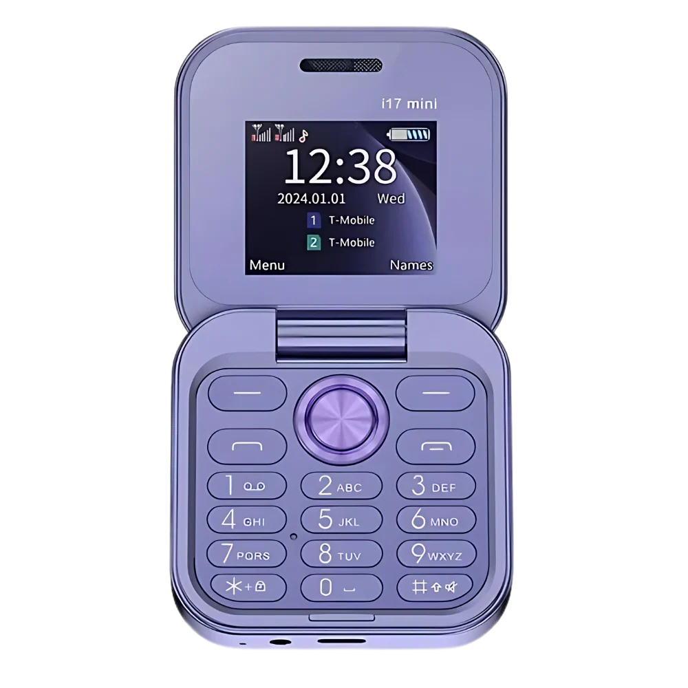 Folding Cell Phone Dual Nano SIM Compact 1000mAh Battery