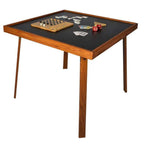 Folding Domino Table Steel Folding Legs Black Melamine