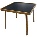 Folding Domino Table Steel Folding Legs Black Melamine