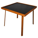 Folding Domino Table Steel Folding Legs Black Melamine