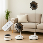 Folding Oscillating Fan Remote-Controlled 3-Speed Collapsible
