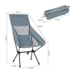 Folding Outdoor Chair High-Back Non-Slip 330 lb Capacity
