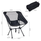 Folding Outdoor Chair High-Back Non-Slip 330 lb Capacity