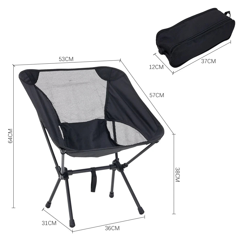 Folding Outdoor Chair High-Back Non-Slip 330 lb Capacity