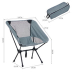 Folding Outdoor Chair High-Back Non-Slip 330 lb Capacity