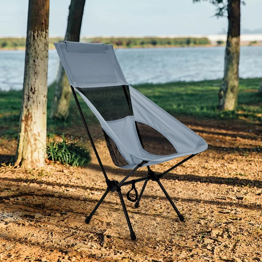 Folding Outdoor Chair High-Back Non-Slip 330 lb Capacity