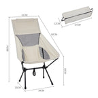 Folding Outdoor Chair High-Back Non-Slip 330 lb Capacity