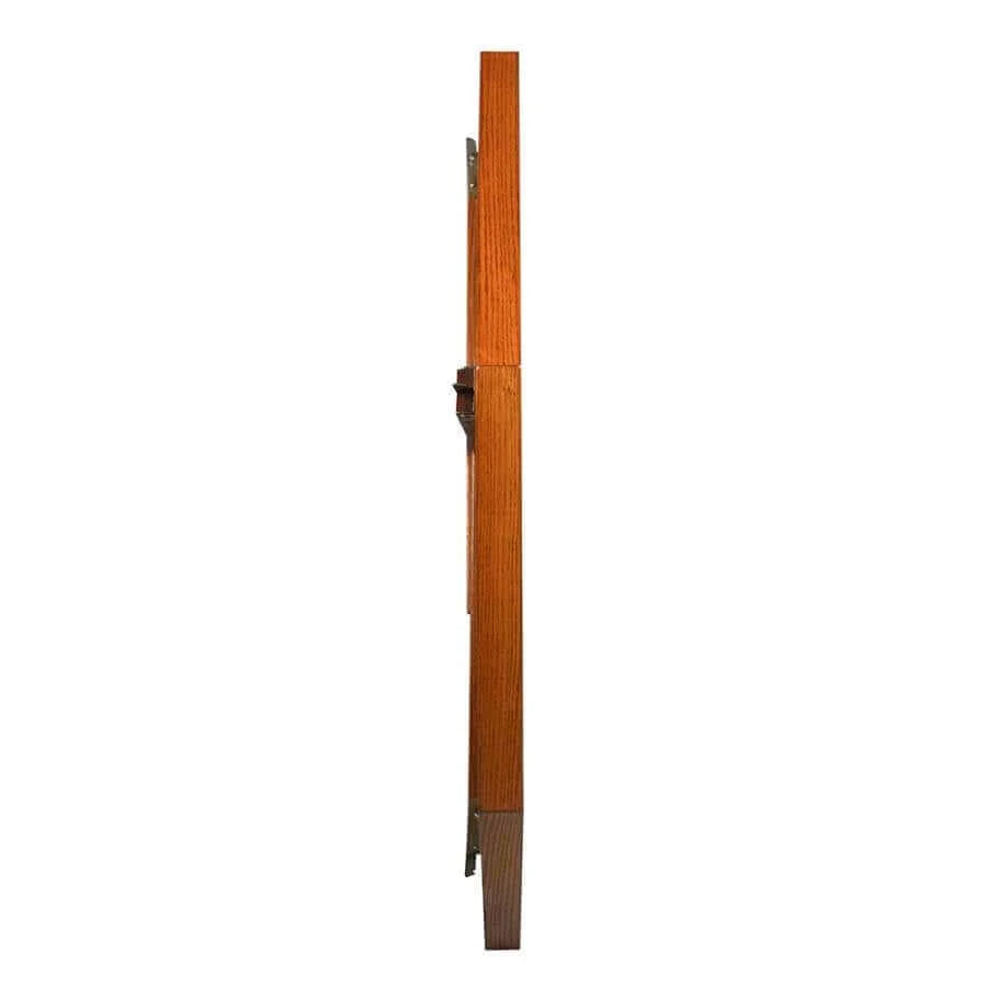 Folding Poker Table Oak Wood & Steel Legs 8-Player