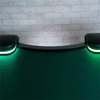 Folding Poker Table Seats 10 Removable Felt LED Lighting