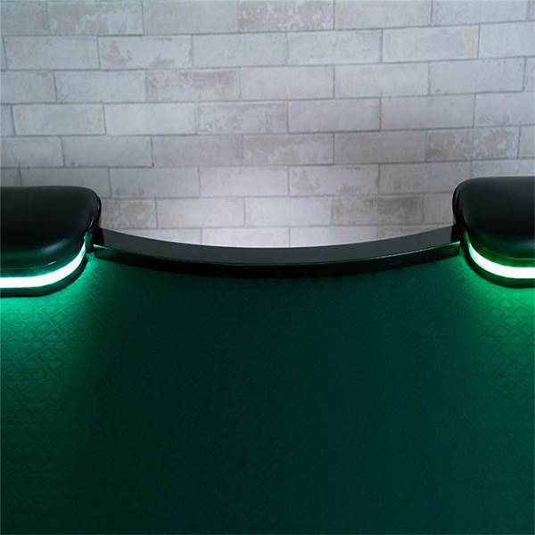 Folding Poker Table Seats 10 Removable Felt LED Lighting