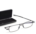 Folding Reading Glasses Compact Spring-Hinged Slim Case