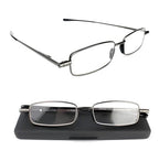 Folding Reading Glasses Compact Spring-Hinged Slim Case