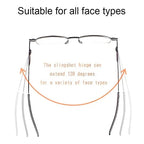 Folding Reading Glasses Compact Spring-Hinged Slim Case