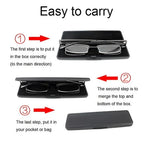Folding Reading Glasses Compact Spring-Hinged Slim Case