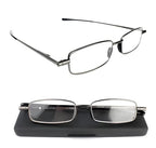 Folding Reading Glasses Spring-Hinged Compact Case