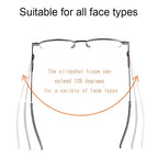 Folding Reading Glasses Spring-Hinged Compact Case