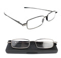 Folding Reading Glasses Stainless Steel Compact Case