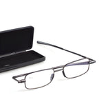 Folding Reading Glasses Stainless Steel Compact Case