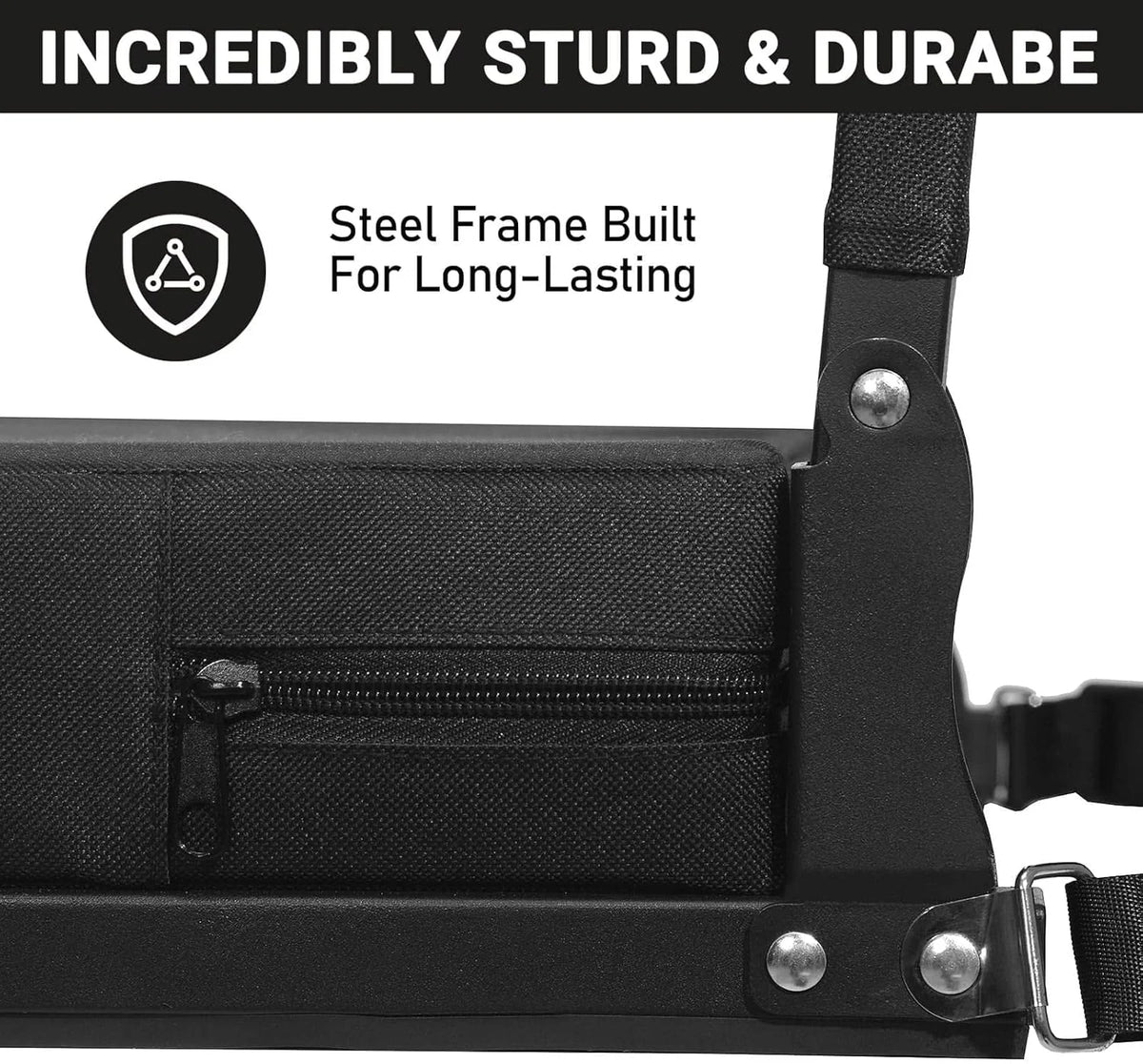 Folding Stadium Seat Angled Back Support & Non-Slip Base