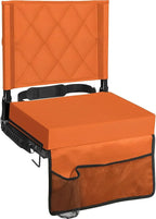Folding Stadium Seat Angled Back Support & Non-Slip Base