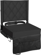 Folding Stadium Seat Angled Back Support & Non-Slip Base
