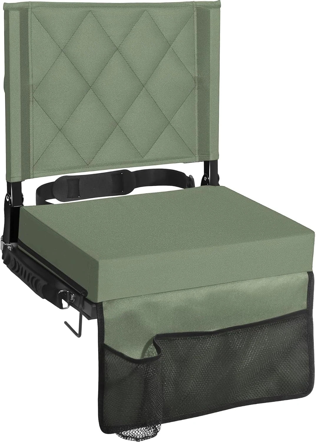 Folding Stadium Seat Angled Back Support & Non-Slip Base