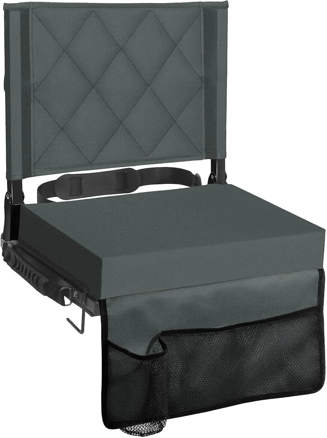 Folding Stadium Seat Angled Back Support & Non-Slip Base