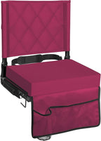 Folding Stadium Seat Angled Back Support & Non-Slip Base