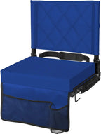 Folding Stadium Seat Angled Back Support & Non-Slip Base