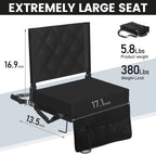 Folding Stadium Seat Angled Backrest Gripping Base