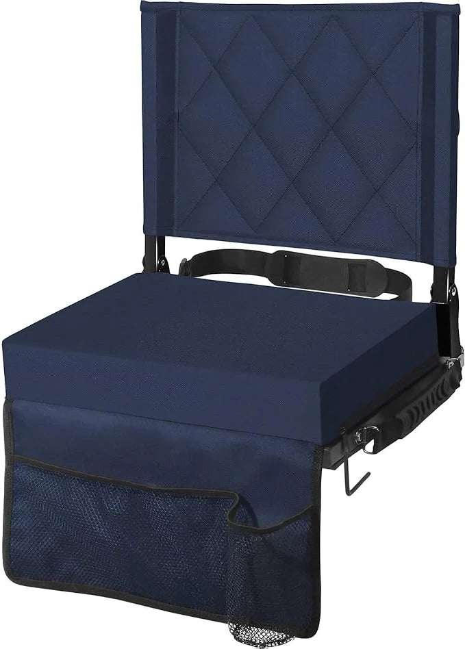 Folding Stadium Seat Angled Backrest Gripping Base
